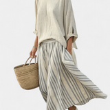 Eva Elegants Komplekt Oversize Pluus-Seelik Linas
