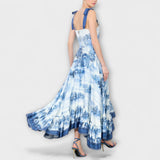 Lucia - Lummav lillemuster maxi kleit