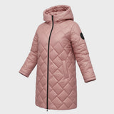 Clara | Elegantne tikitud mantel kapuutsiga